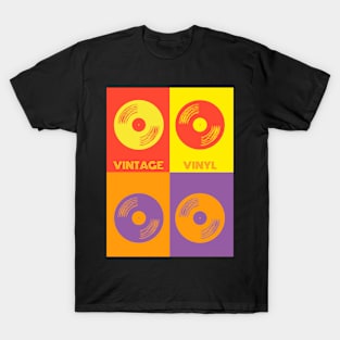 Vinyl Collage Vintage T-Shirt